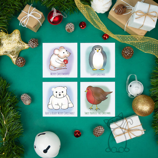 Arctic Animal Christmas Card Set