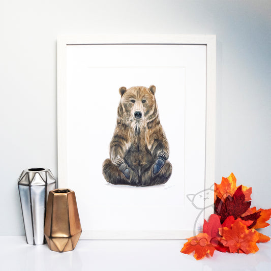 Buddha Bear - Print on gloss paper by Kitastrophe, printed by Bright Bear Designs