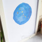 Constellation: Taurus - Gold on watercolour, side view. Custom handmade foil print by ClaireyGraphy, printed by Bright Bear Designs