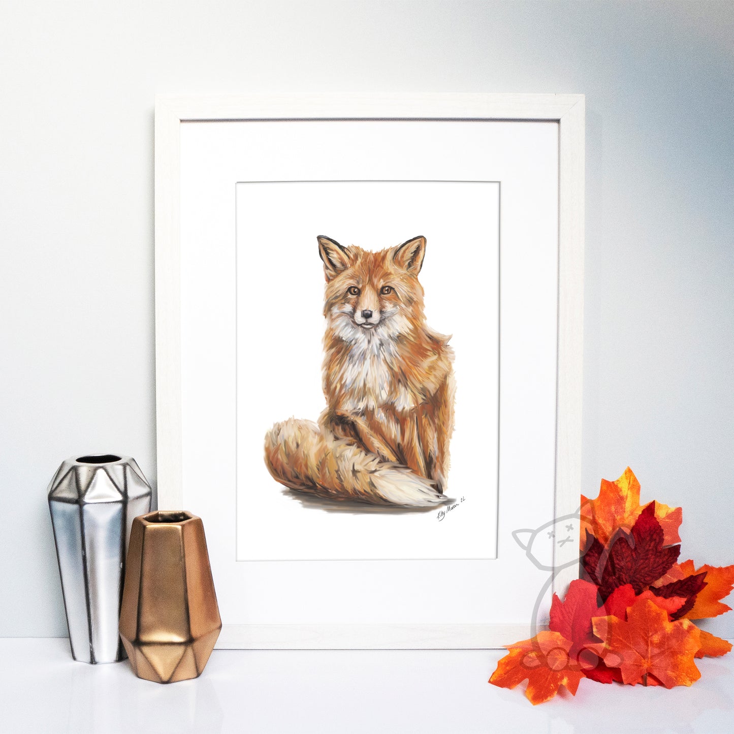 Foxy - print with glossy finish, created by Kitastrophe, printed by Bright Bear Designs