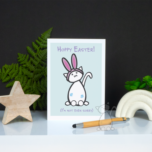 Kitastrophe Hoppy Easter - 7x5" card, designed by Kitastrophe, printed by Bright Bear Designs