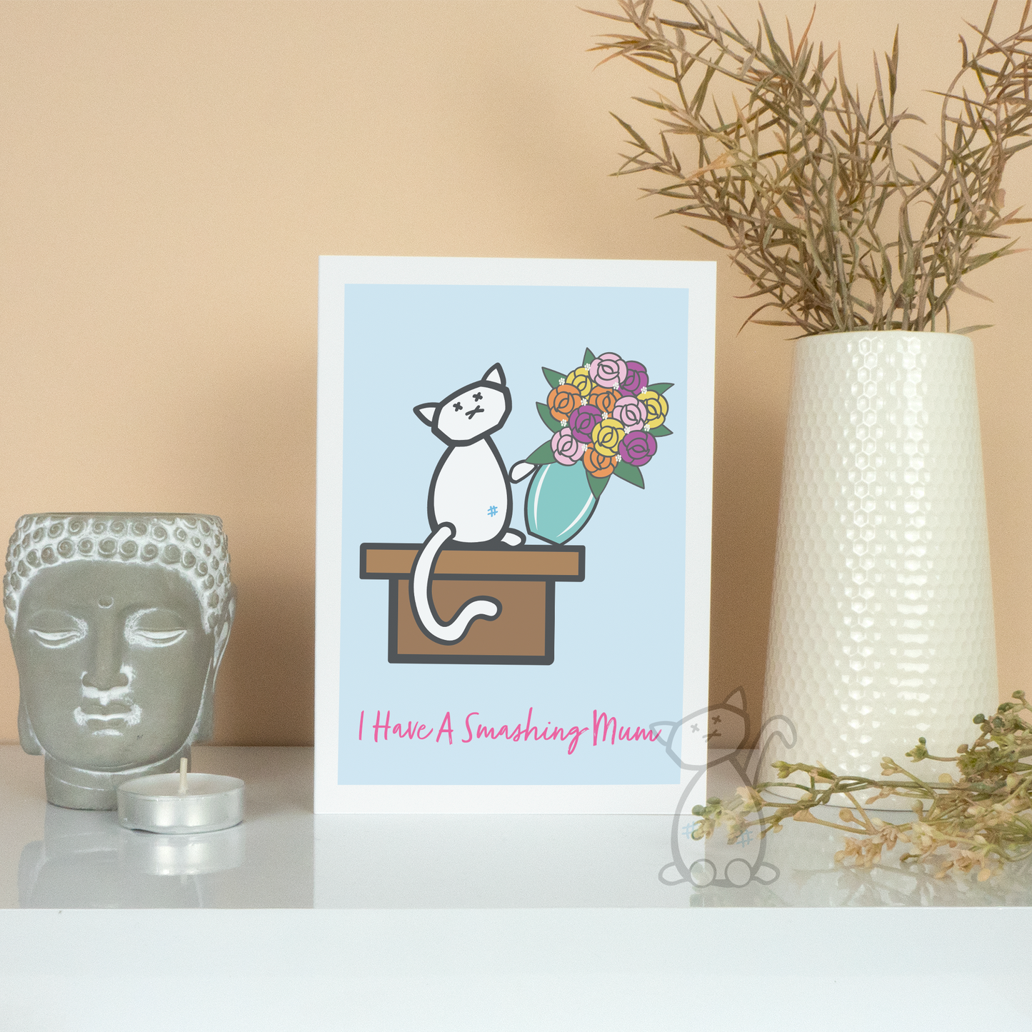 Kitastrophe I Have A Smashing Mum Mother's Day Card - 7x5" card, designed by Kitastrophe, printed by Bright Bear Designs