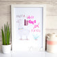 Llama Love - hot pink foil. Handmade foil print by ClaireyGraphy, printed by Bright Bear Designs