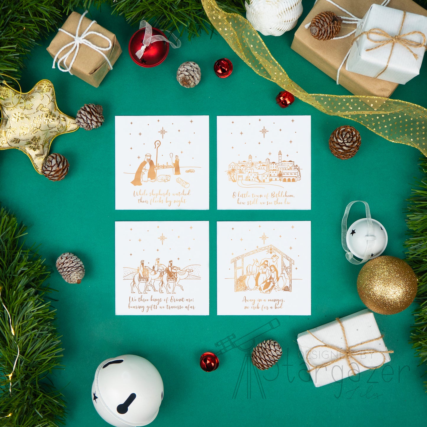 Minimalist Nativity Christmas Card Set