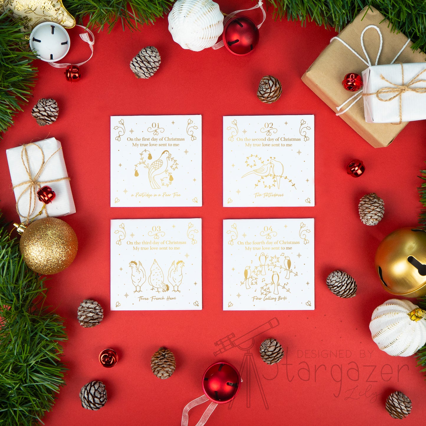 Twelve Days of Christmas Card Set