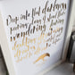 The Raven - gold on white, side view. Handmade foil print by Bright Bear Designs