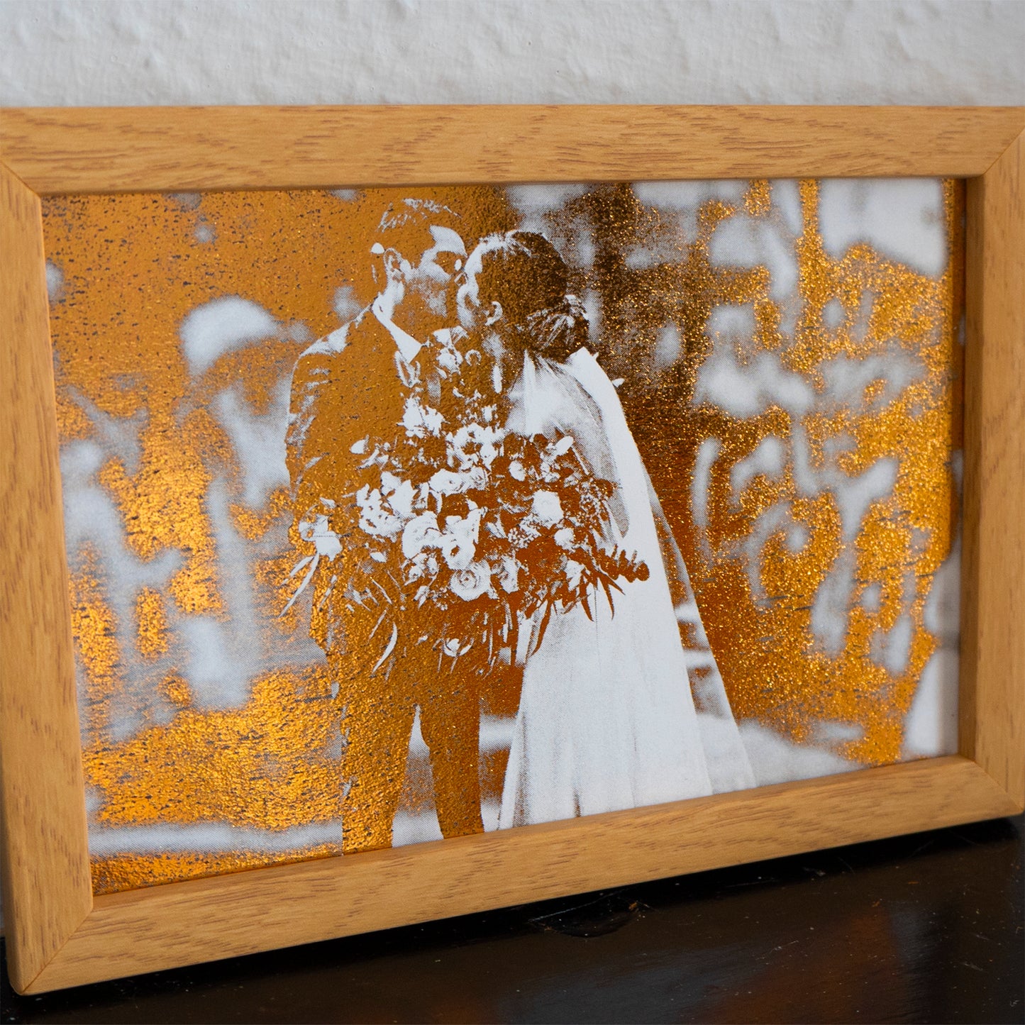 Foil Photograph - bronze foil.  Personalised handmade foil print by Bright Bear Designs