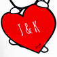 Personalised Kitastrophe Heart Initial Print - initial detail. Designed by Kitastrophe, printed by Bright Bear Designs