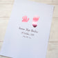 Personalised Hand & Footprints Foiled Print - Pink, unframed. Handmade, customised foil print by Bright Bear Designs