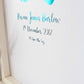 Personalised Hand & Footprints Foiled Print - Teal, close up.  Handmade, customised foil print by Bright Bear Designs