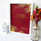 Personalised Those That Truly Love Quote - gold on red, side view. Personalised custom handmade foil print by ClaireyGraphy, printed by Bright Bear Designs