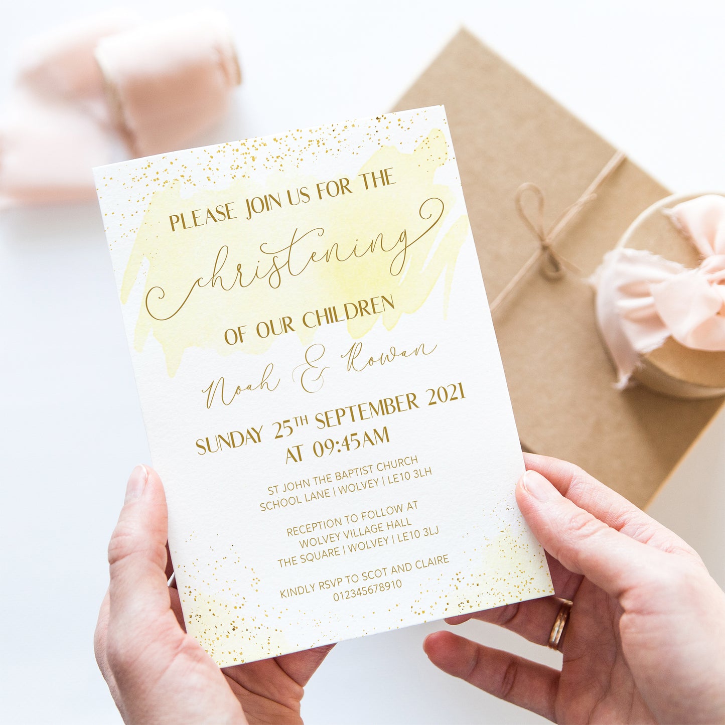 Splash & Sparkle Christening Invitations