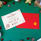 Personalised Nice List Certificate. Printed on smooth ivory card stock and foiled in a stunning red and gold, each certificate is personalised to the child. The certificate reads: "Santa's Official Nice List Declaration. This is to certify that [child's name here] has been placed on the official Christmas Nice List of 2022 for being jolly good this year! Keep up the good work!" Signed by Santa Claus and checked twice.