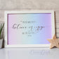 Those Who Don't Believe In Magic - silver on rainbow. Handmade foil print by ClaireyGraphy, printed by Bright Bear Designs