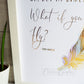 What if I Fall? - gold, text detail. Handmade foil print by ClaireyGraphy, printed by Bright Bear Designs