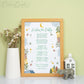 Wishes for Children Green Foil Print with a Watercolour Woodland frame